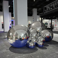 Boule miroir gonflable géante irisée suspendue, publicité flottante, ballon miroir en PVC