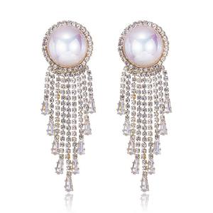 S925 argent aiguille exagéré zircon frangé boucles d'oreilles longues luxe exquis boucles d'oreilles mode personnalisé boucles d'oreilles femmes - Product Image 5