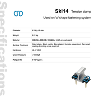 Skl14 Pince de tension pour rail, système de fixation W14 mature et fiable, compatible Vossloh