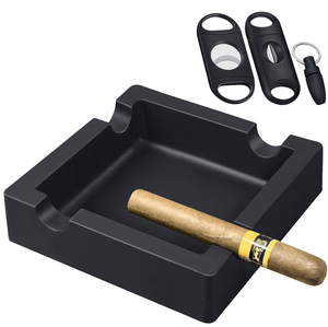 Cenicero de cerámica de estilo europeo creativo, Cenicero de cigarro de mesa de Centro Portátil de moda único hecho de madera - Product Image 1