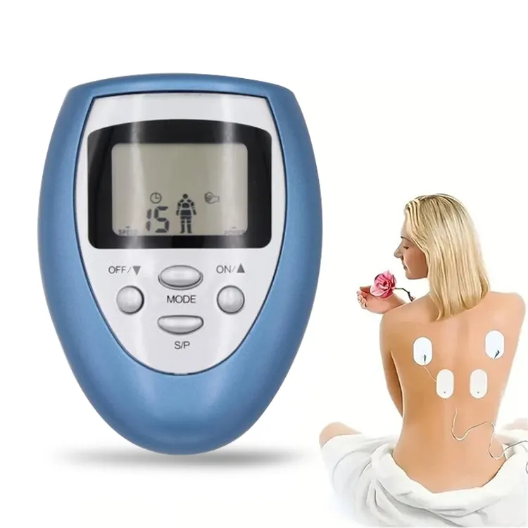 Machine de thérapie numérique Tens Masseur méridien Mini stimulateur musculaire vibrant électrique Massage corporel à impulsions numériques