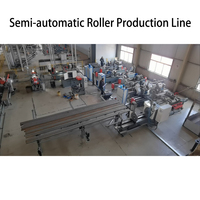 Ligne de production de rouleaux de convoyeur semi-automatique, machine d'assemblage de rouleaux à commande numérique économique, usine de fabrication de rouleaux de convoyeur multi-spécifications personnalisable