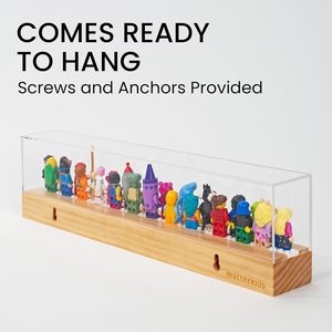 Vitrine en bois pour figurines avec protection UV : Support de <span class=keywords><strong>rangement</strong></span> pour figurines <span class=keywords><strong>Lego</strong></span> - Product Image 3