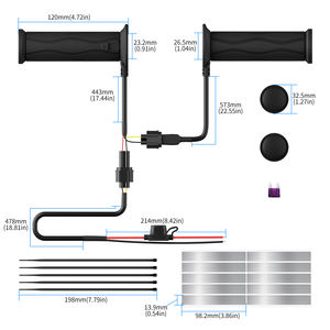 Poignées chauffantes électriques (22 25mm) Longueur 120mm Chauffage à <span class=keywords><strong>poignée</strong></span> chaude pour moto <span class=keywords><strong>scooter</strong></span> - Product Image 6