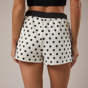 Pantaloncini <span class=keywords><strong>Boxer</strong></span> Estivi <span class=keywords><strong>da</strong></span> <span class=keywords><strong>Donna</strong></span> con Logo Personalizzato, Nuovo Design alla Moda, Casual a Vita Media con Stampa a Pois Laterale, Produttore - Product Image 4