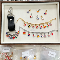 Llavero con Dije de Bandera de País Personalizado, Cierre de Acero Inoxidable, Anillo de Cuero para Llaves, Bandera de Naciones, Recuerdo de Viaje, Accesorios para Bolsos