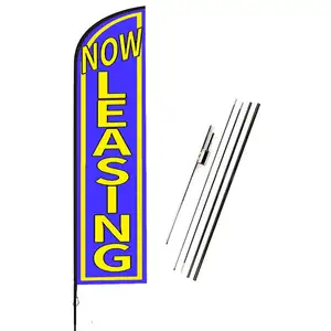 Stock available polyester flying banners outdoor promotional business advertising teardrop beach flag feather flag
