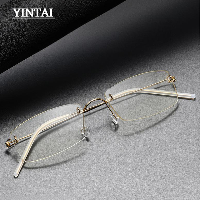 Oscare AMOLD Funny Titanium Eyewear High Quality Round Screwless Luxury Design Classic Print Pattern Frame