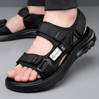 Sandales plates décontractées pour hommes, été, extérieur, antidérapantes, conduite, semelle épaisse, coussin d'air, plage, pour adolescents, marque OEM, modèle JJ0010