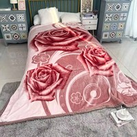 Vente en gros de nouvelles couvertures en polaire Raschel multicolores à fleurs, épaisses, thermiques, douces et confortables, pour toutes les saisons, fabriquées en Arabie Saoudite