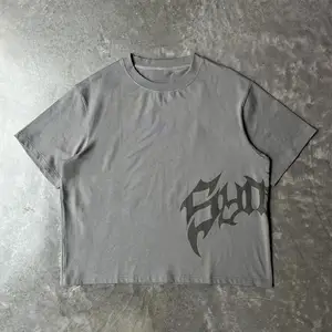 Huili Oen New Trend Unisex Heavyweight T Shirt Custom Screen Printing Men Short Sleeve 100% Cotton Graphic T Shirt