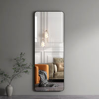 Grand miroir mural moderne en fer doré pour la décoration de la maison du salon |   Art mural en verre design
