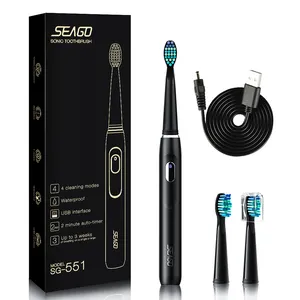 SEAGO Wholesale SG551 Intelligent Dental Adult Design Sonic Electric Toothbrush Rechargeable Prices Sonic Tooth Brush