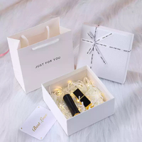Emballage en carton rigide de luxe, boîtes cadeaux en papier pour bijoux, boîtes rigides blanches avec couvercle, emballage cosmétique, boîte cadeau pour rouge à lèvres