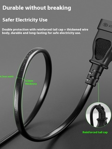 Cavo di prolunga di alimentazione a due spina per <span class=keywords><strong>Computer</strong></span> ventilatore <span class=keywords><strong>TV</strong></span> presa di ricarica per veicolo elettrico con due fori - Product Image 5