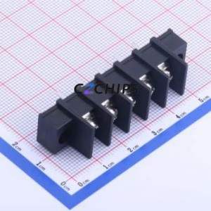 KF25SM-7.62-5P Barrier Terminal Block Through hole Component (THT),P=7.62mm Connector Two Sides 7.62mm 1x5P Straight Pin - Product Image 1
