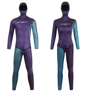 DIVESTAR yeni tasarım iki parçalı 3mm neopren renk kombinasyonu tarzı süper sıkı Yamamoto Glide cilt serbest dalış Wetsuit