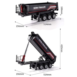 Nuovi Kit Aggiuntivi Huina 1509 <span class=keywords><strong>1</strong></span>:<span class=keywords><strong>18</strong></span> Semirimorchio Ribaltabile con Pianale in Lega, Modello di Veicolo Ingegneristico Scania 1501 1502 - Product Image 6