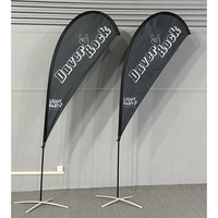 Bannières de drapeaux de plumes colorées personnalisées pour la plage et l'immobilier Drapeaux et bannières promotionnels Premium Open House