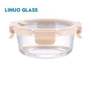 LINUO 2024 Hot Selling <strong>Kitchen</strong> Food <strong>Snap</strong> Locking <strong>Kitchen</strong> Food <strong>Snap</strong> Locking Airtight Glass Meal Prep Containers with Glass Lid - Product Image 6