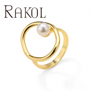 Lacole แหวนไข่มุกแบบปรับได้รูปวงรีทำจากเงินสเตอร์ลิงชุบทองแฟชั่น RP2174เหมาะสำหรับผู้หญิงใน2024 - Product Image 4