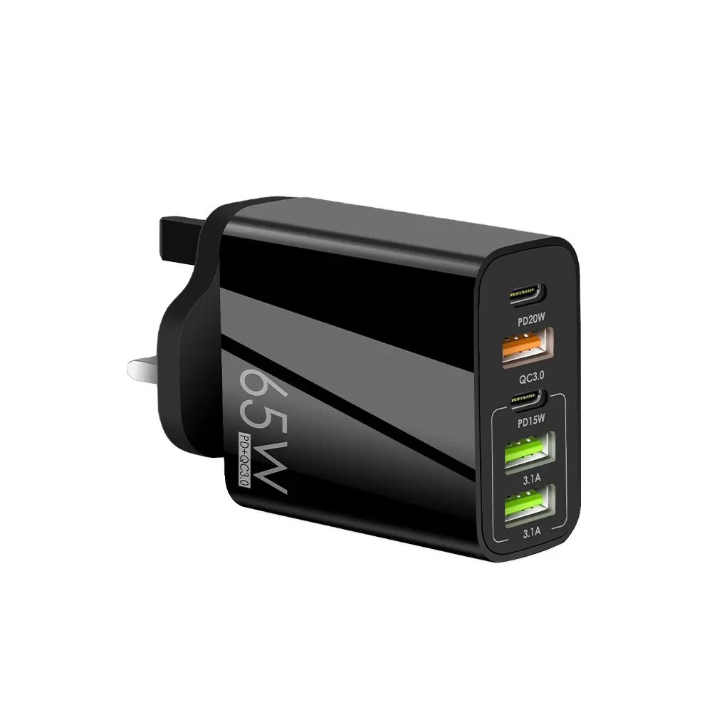 Caricatore da muro a 5 porte USB PD 65W testa di ricarica USB veloce