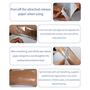 Plester Film PU Tahan Air, Plester Transdermal Perekat PU, Plester Titik Akupuntur Pusar, Plester Film PU Kosong, Perlindungan Perawatan - Product Image 5