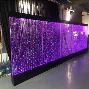 نافورة شلال صناعية داخلية مثبتة على الحائط بتصميم عصري، إصدار جديد مع رقصة مائية وفقاعات وإضاءة زخرفية منقوشة - Product Image 2