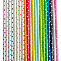 25 pièces/sac, pailles en papier kraft biodégradables 6*197mm, pailles pour boba, pailles écologiques