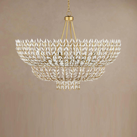 Lustre rond en laiton de style nordique simple, design moderne, pour salle à manger, salon, lampe suspendue