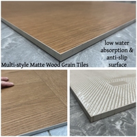 Carrelage imitation bois 800x800mm avec texture 3D |   Revêtement de sol authentique imitation bois pour la rénovation de villas et d'appartements
