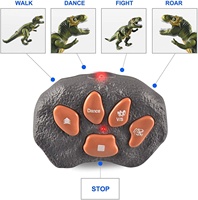 Robot dinosaure télécommandé pour enfants, jouet réaliste t-rex avec œil brillant et tête tremblante