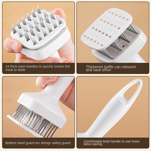 Martillo de agujas para carne, blanco, portátil, para uso doméstico, para desvenar carne con tendones rotos, para chuletas de cerdo, pollo y alitas de pollo - Product Image 3
