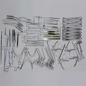 ASLING INTERNATIONAL Ensemble d'instruments chirurgicaux manuels en acier inoxydable de 78 pièces pour craniotomie et laminectomie, pour la colonne vertébrale orthopédique - Product Image 1