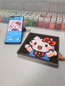 Pixdou - Cuentas de Juguete Hechas a Mano de 2.6 mm, Cuentas de Plástico para Manualidades, Juguetes Educativos para Niños, Cuentas Perler Fusionadas Hama, Juego de Cuentas con Control por Aplicación Móvil y Tablero LED - Product Image 6