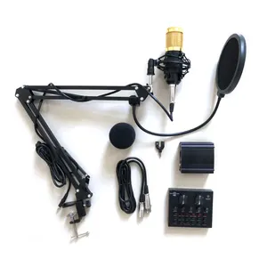 micrófono de condensador micrófono tarjeta de sonido Suppliers-Micrófono condensador usb profesional de la mejor calidad, kit de micrófono para ventana, pc/CC, tarjeta de sonido