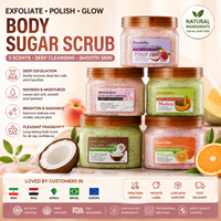 Gommage corporel à la papaye et à la noix de coco enrichi en vitamine C, nettoyant visage au café et à l'avocat, parfum fruité, éclaircissant et illuminateur, gommage aux fruits