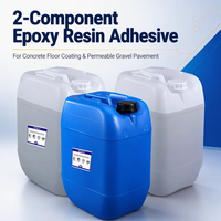 Colle à base de résine époxy bicomposante écologique pour revêtement de sol en béton perméable à l'eau