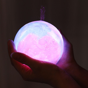 Lámpara de Luna 3D mágica moderna, LED Metal de luz de noche, interruptor sensible al tacto alimentado para la decoración del hogar y la decoración de la sala de estar OUYEOU - Product Image 2