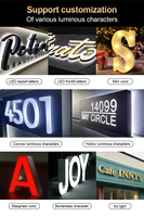 Enseigne lumineuse avec lettres en relief personnalisées avec logo et nom de marque pour la publicité intérieure et extérieure de l'entreprise