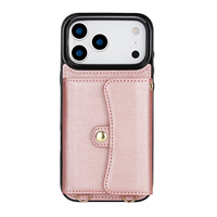 Étui de téléphone en cuir PU magnétique avec support et cordon pour iPhone 18 17 Air 16 Pro Max 15 14 13 12 11 Pro, style professionnel