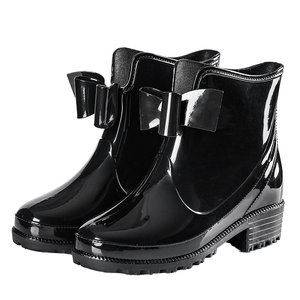 Botas de Lluvia Impermeables para Mujer, Color Sólido, con Hebilla Decorativa, Elegantes, Casuales, Antideslizantes y de Suela Gruesa - Product Image 1