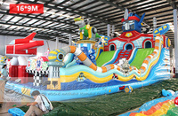 Ciudad de Diversión Inflable Comercial con Temática de Transformers, Parque de Atracciones Inflable de PVC para Niños, Alquiler para Eventos al Aire Libre