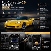 Écran vertical Android 10,4'' RoadNavi pour Chevrolet Corvette C6 2005-2013 Lecteur multimédia vidéo CarPlay sans fil