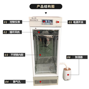 Incubadora de temperatura y humedad constantes, revestimiento interior de acero inoxidable de 150L para el crecimiento de plantas microbianas y la germinación de semillas - Product Image 1