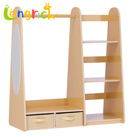 Armoire Moderne Multifonctionnelle pour Enfants avec Miroir pour Chambre, Crèche, Salle de Jeux et Meuble de Rangement Montessori