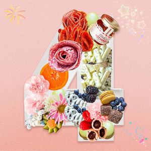 ถาดใส่ของว่างรูปทรงตัวเลขแบบใช้ซ้ำได้ ล้างทำความสะอาดได้ ทำจากพลาสติกที่ใช้พืชเป็นวัตถุดิบ เหมาะสำหรับวันเกิด - Product Image 4