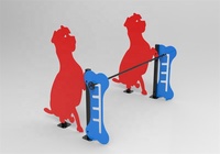 Équipement d'activités de parc de chien sauter par-dessus la barre à l'extérieur de l'arrière-cour cours de formation d'agilité produits d'obstacles de chien intégrés