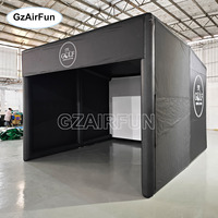 Enceinte de simulateur de golf gonflable professionnelle de haute qualité avec support de projecteur et écran double couche haut de gamme