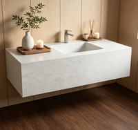 Pierre de quartz veinée Calacatta pour la décoration intérieure de villa
